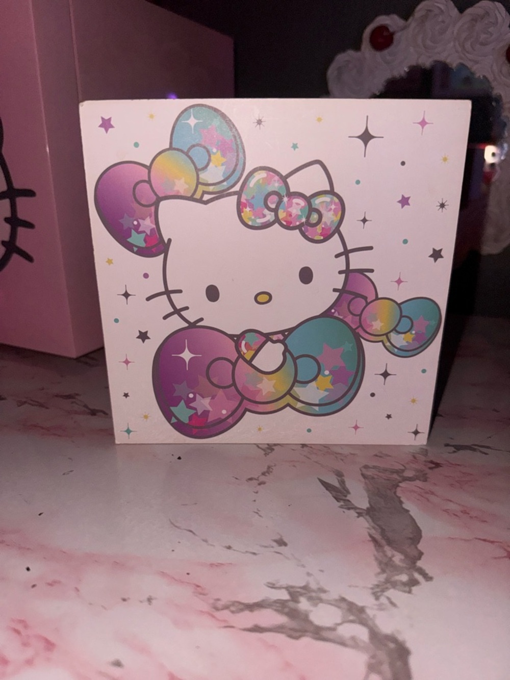 Hello Kitty Rainbow Bow Wall Art Decor